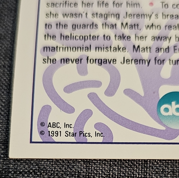 1991 Star Pics Soap Opera Cards (40ea) - Picture 3 of 3